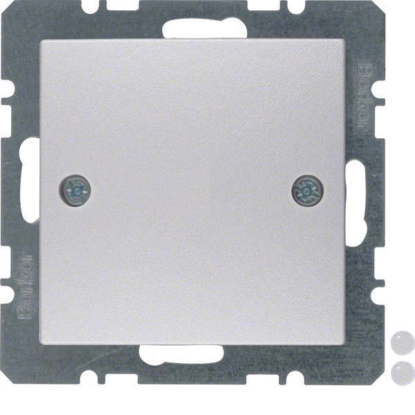 Blind plug centre plate, screw-on, B.7, al. matt, lacq. image 1
