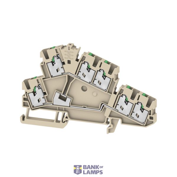 Multi-tier modular terminal, SNAP IN, dark beige, 2.5 mm², 800 V, Numb image 1