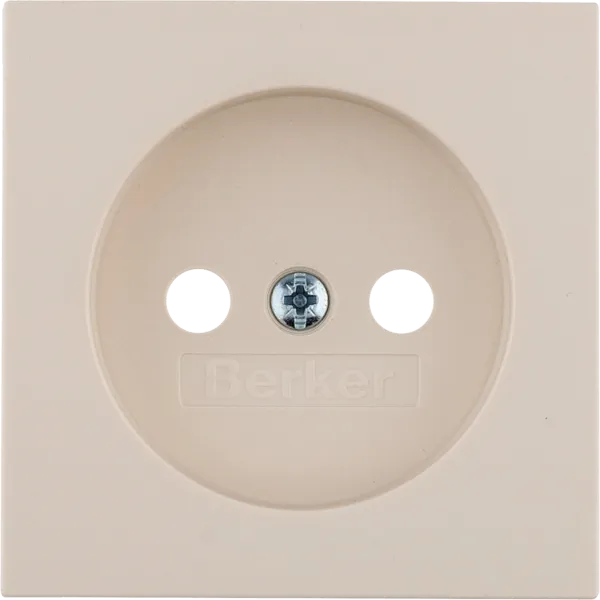 Central part for socket without earth pin, Berker S.1/B.x, cream, gloss image 1