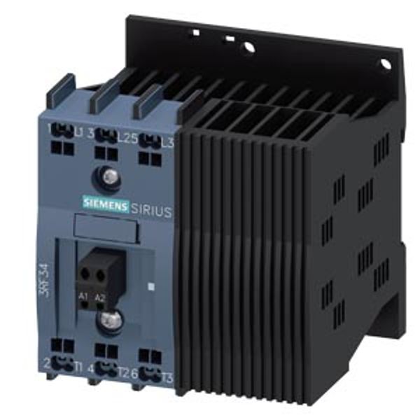 Solid-state contactor 3RF3, 3-ph. AC53 16 A 48-480 V/24 V DC 2-phase controlled image 1