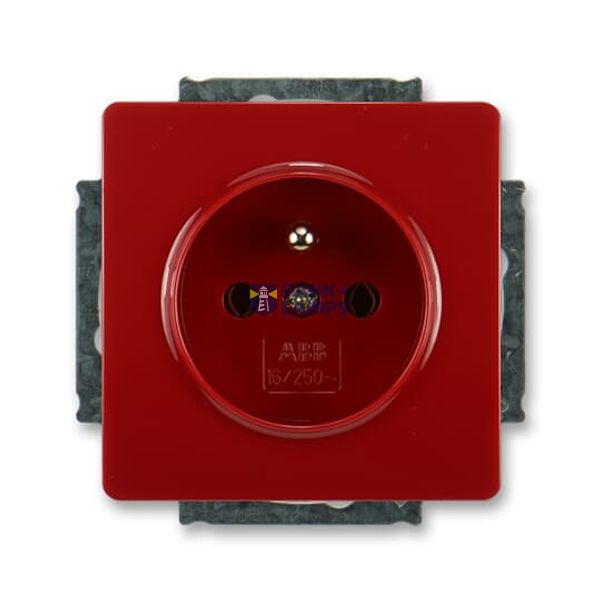 5518A-3989 D Socket outlet with earthing contacts, with hinged lid image 1
