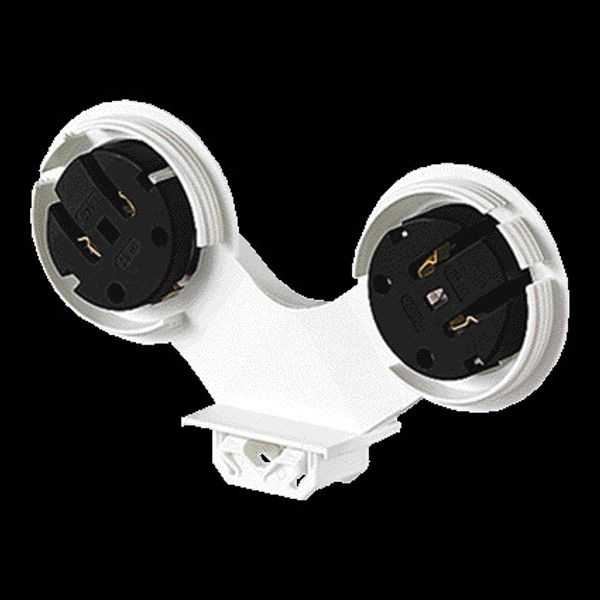 BJB 27.241.U301.81 WP Lampholder Twin 2x G13 Grey image 2