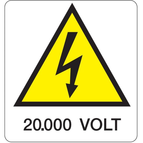Danger sign - 330x350 mm - 20.000 Volt image 1