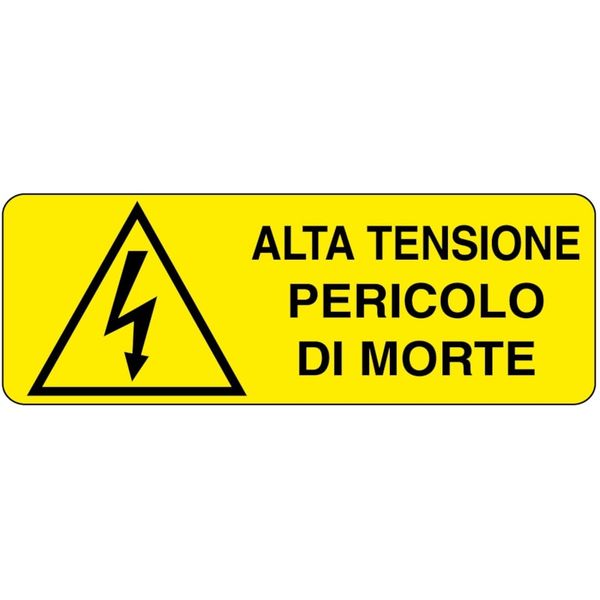 Adhesive for recta. danger sign - 350 x 125 mm image 1