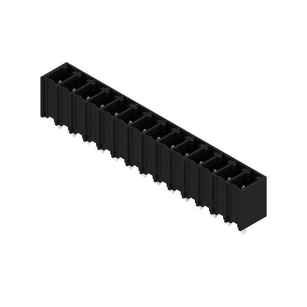 PCB plug-in connector, male header, closed side, THT/THR solder connection, 3.81 mm, Number of poles: 14, 180°, Solder pin length (l): 3.2 mm, tinned, black, Box image 5