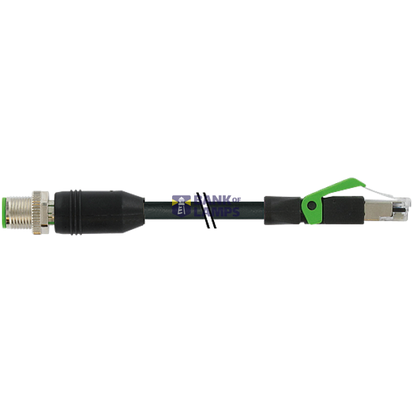 M12 male 0° / RJ45 male 0° D-cod. shielded RADOX EM 104 4xAWG22 shield image 2