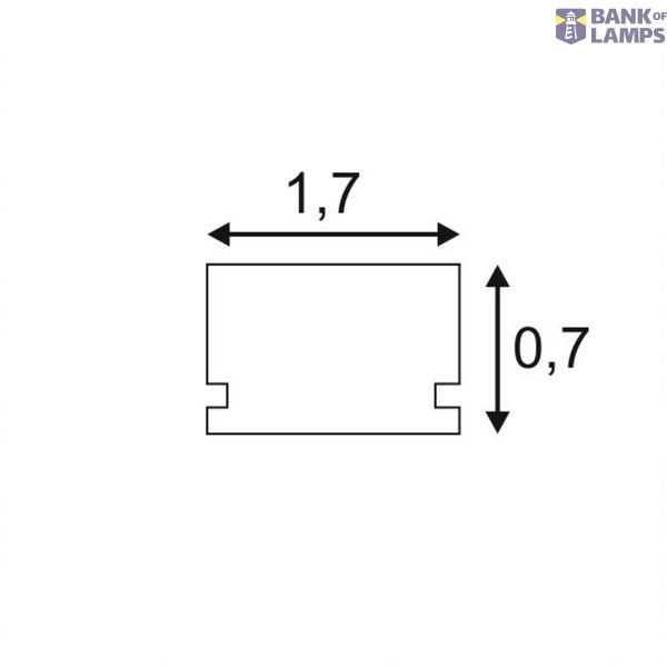 GLENOS Linear profile 1808-100, 1m, matt white image 2