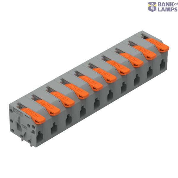 2601-1310 PCB terminal block; lever; 1.5 mm²; Pin spacing 7.5 mm; 10-pole; Push-in CAGE CLAMP®; 1,50 mm²; gray image 1