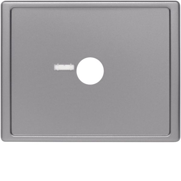 Centre plate for pneumatic call switch, lens, arsys, stainless steel m image 1