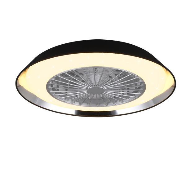 Varberg LED ceiling fan black starlight image 1