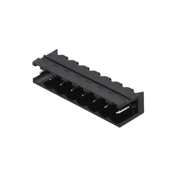 PCB plug-in connector, male header, open side, THT/THR solder connection, 5.08 mm, Number of poles: 16, 90°, Solder pin length (l): 3.2 mm, tinned, black, Box image 1