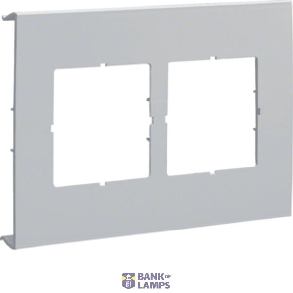 R 6472 Grey 7035 Pre-cut lid 2gang image 1