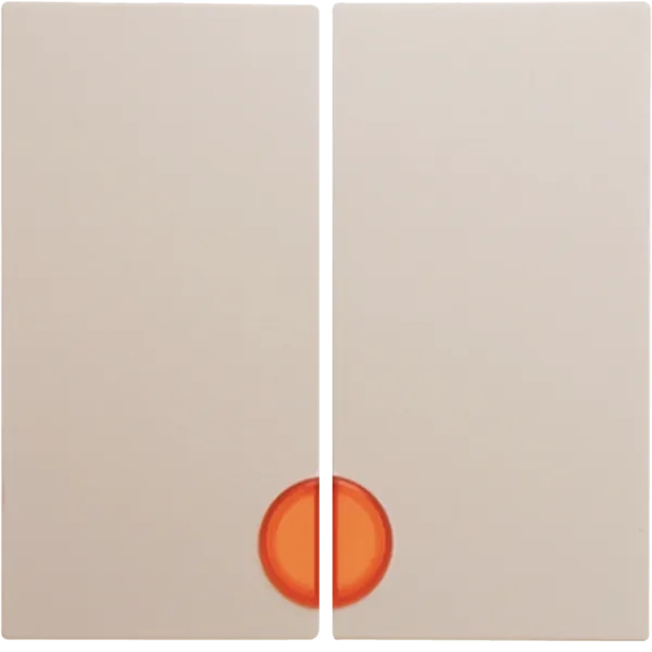 Cradle with red lens, split, Berker S.1, cream, gloss image 1