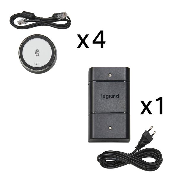 KIT 4 WIRELESS POWER CHARGERS 15W ALU DIAM 80 WITH 2P EU PLUG image 1