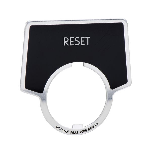 ALU ETIKETHOUDER: RESET image 1