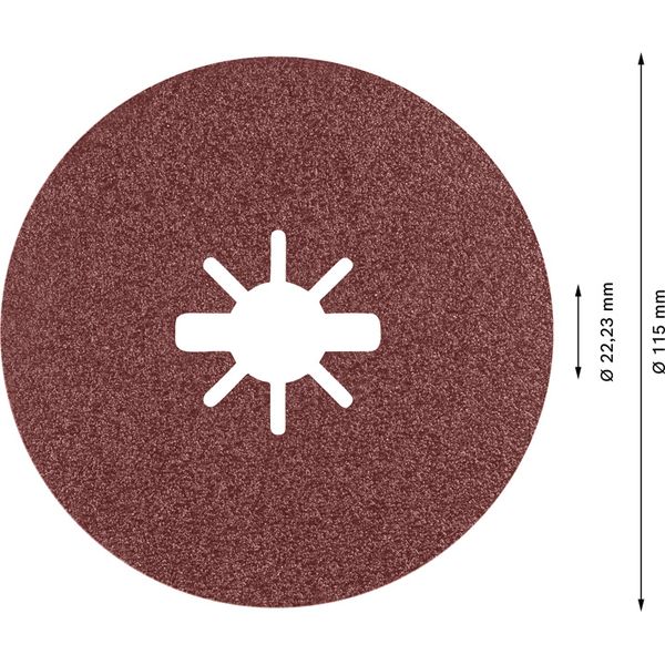 EXPERT R781 Prisma Ceramic X-LOCK Fibre Disc 115 mm, 22.23 mm, G 80 image 2