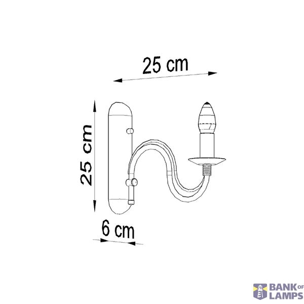 WALL LAMP MINERVA BLACK E14 1X40W IP20 image 8