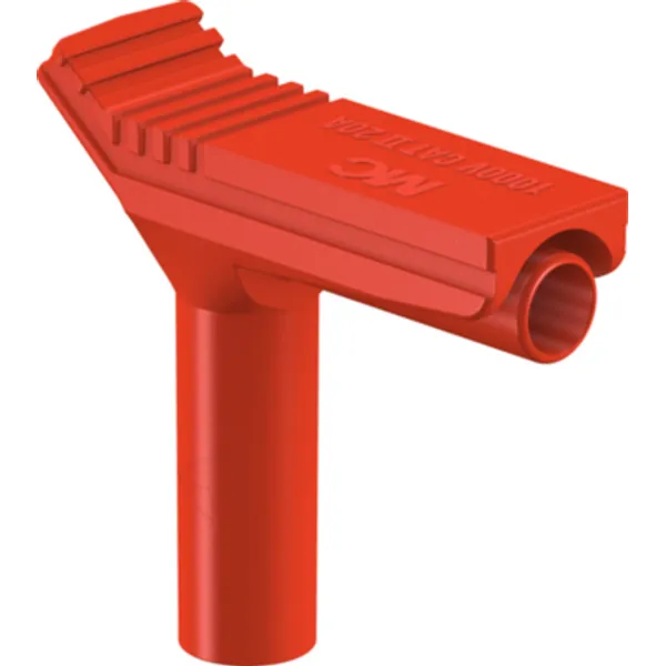 Angle plug adapter, 4 mm plug to 4 mm socket, red, CAT II, 66.9694-22 image 1