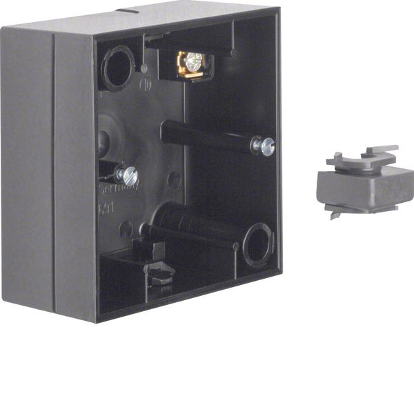 Surface-mtd housing 1gang, R.3, black glossy image 1