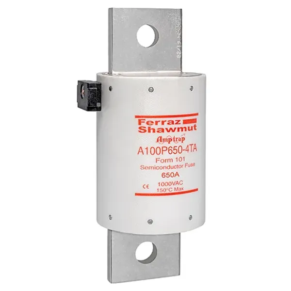 High Speed Fuse A100P 1000VAC 750VDC 650A Bolted Blade TA Indicator image 1