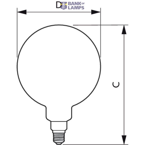 LED giant 25W E27 G200 4000K smoky D image 3