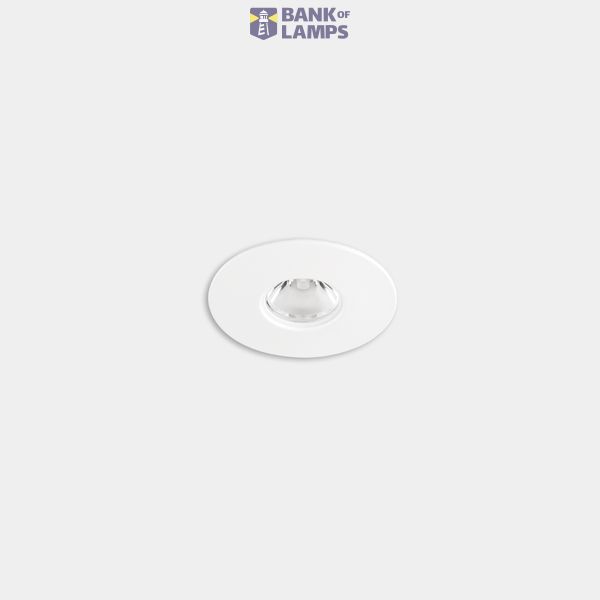 Downlight Play Flat Mini Round Fixed 3.2W LED warm-white 3000K CRI 80 46.7º ON-OFF White IP54 333lm image 1
