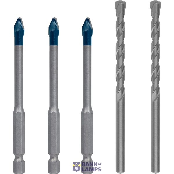 EXPERT HEX-9 HardCeramic Drill Bit Mixed Set 6 mm 5-pc image 1