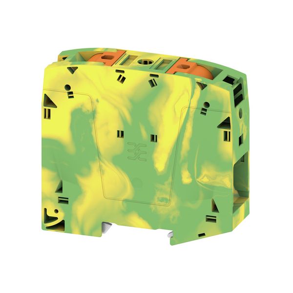 PE terminal, PUSH IN, 95 mm², 1000 V, Green/yellow image 1