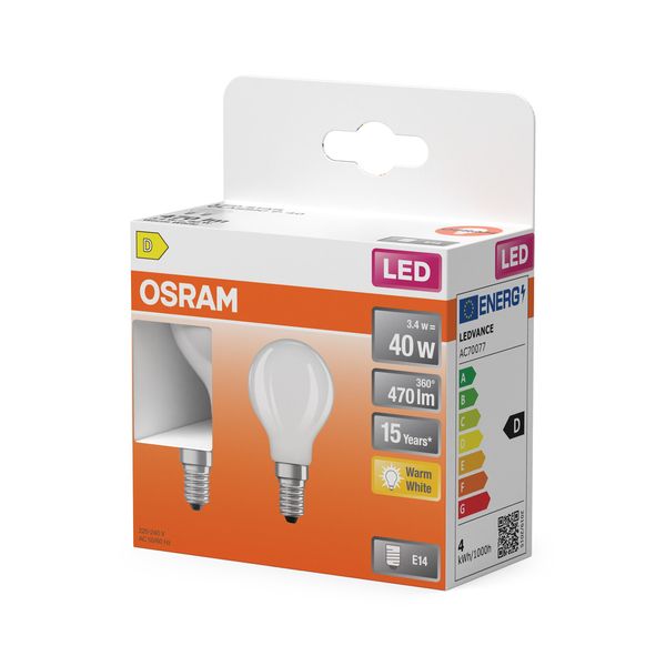 LEDSCLP40 3,4W/827 230VGLFR E14 FS2OSRAM image 2
