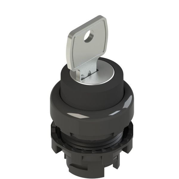 Key selector, 3 positions black with marking image 1