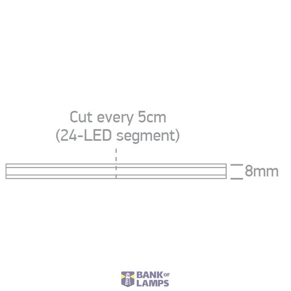 COB STRIP 24V EW 5m ROLL 10W/m 3YW IP20 image 2