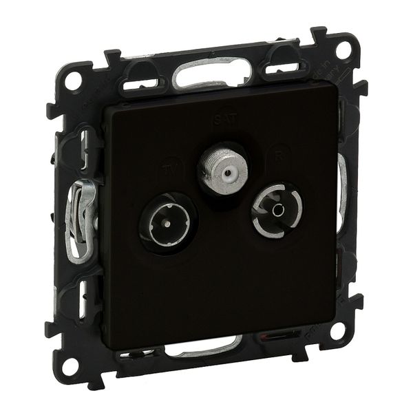 TV-r-sat socket terminal mat black Valena Life image 1
