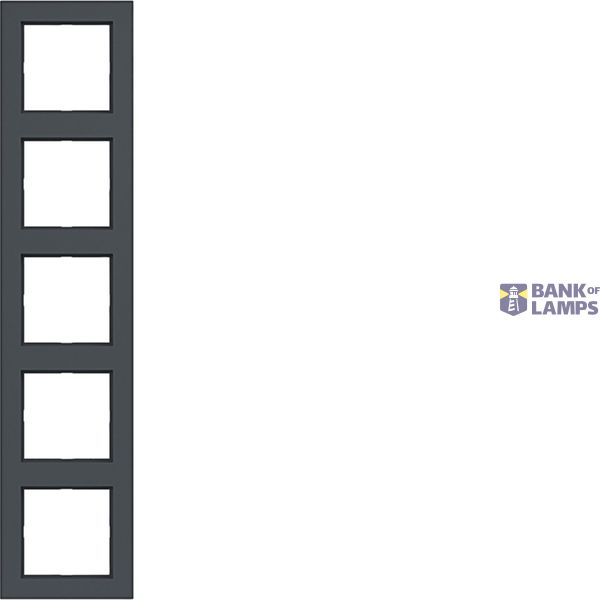 Cover frame 5-way, A.1, anthracite image 1