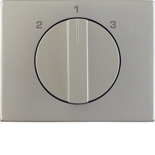 Centre plate rotary knob 3-step switch, Berker K.5 stainless steel, me image 1