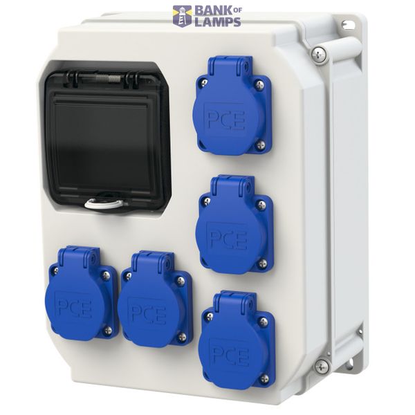 Fixed socket with switch, 16A 5P 6h IP66/67 image 1