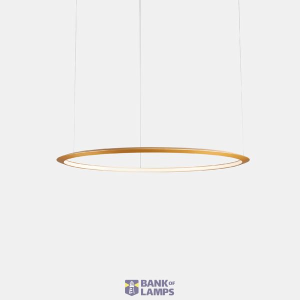 Pendant Circular Inward ø1200 Recessed LED 63.5W 1931lm 2400K Gold image 1
