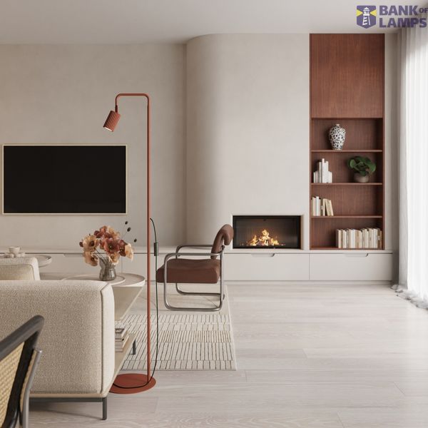 Floor lamp KARBON 1 red ochre image 10