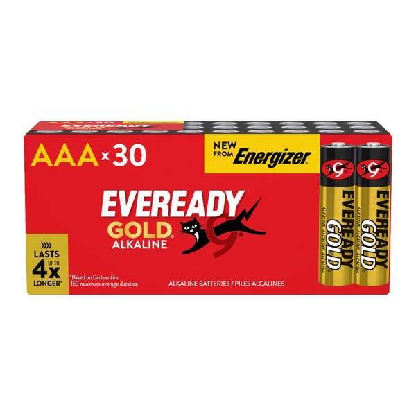EVEREADY Gold Alkaline LR03 AAA 30-Pack image 1