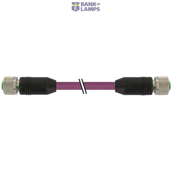 M12 female 0° / M12 female 0° A-cod. DeviceNet PUR AWG24+22 vt 16m image 2