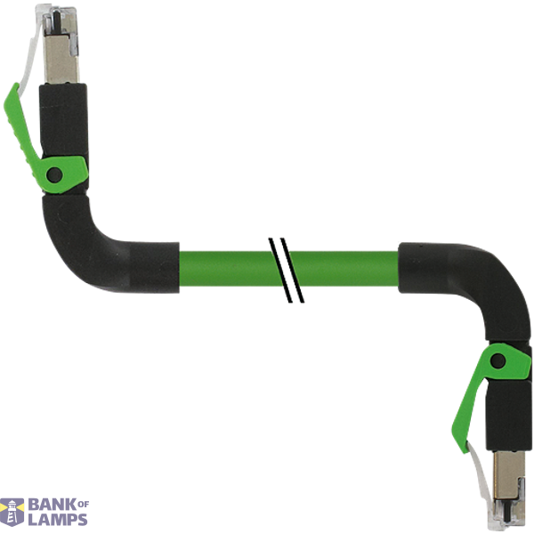 RJ45 male 90° up / RJ45 male 90° down shielded PUR 1x4xAWG22 shielded  image 1