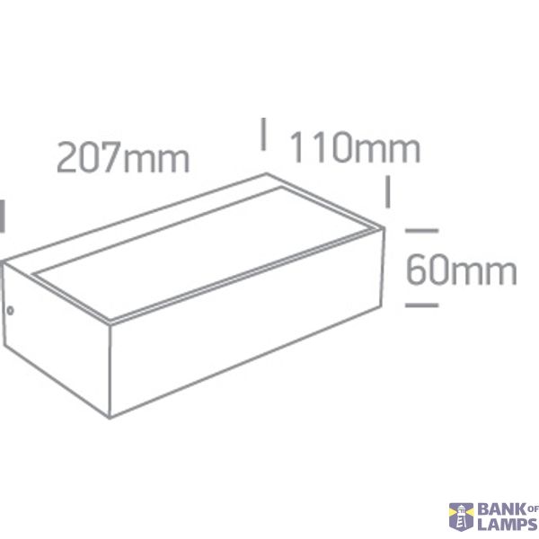 ANTHRACITE WALL LIGHT 2x4,5W WW IP54 230v image 2
