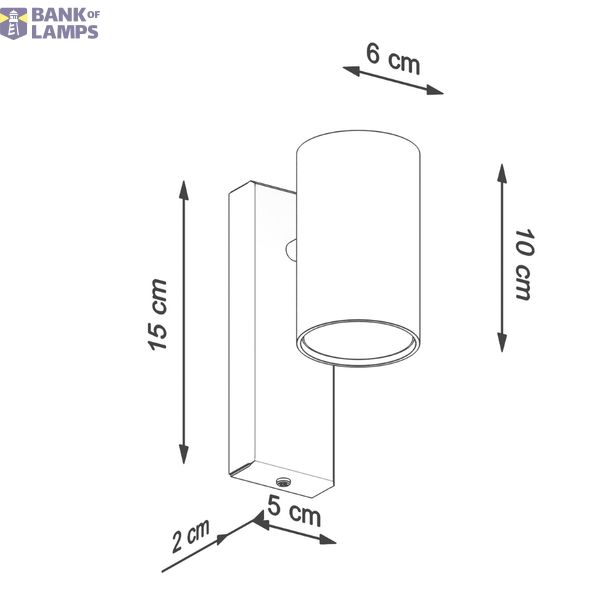 WALL LAMP UTTI WHITE GU10 1X40W IP20 image 3
