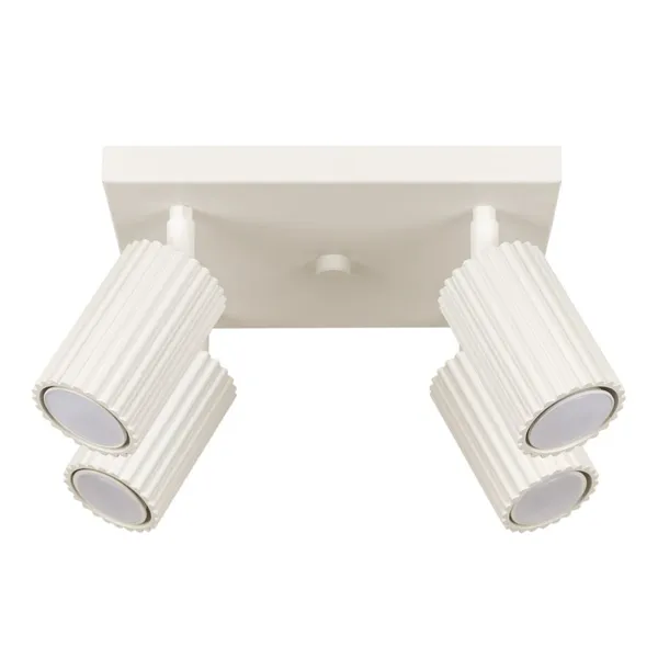 CEILING LAMP FOUR SPOTLIGHTS ON A SQUARE BEIGE ROSETTLE CARBON SERIES image 1