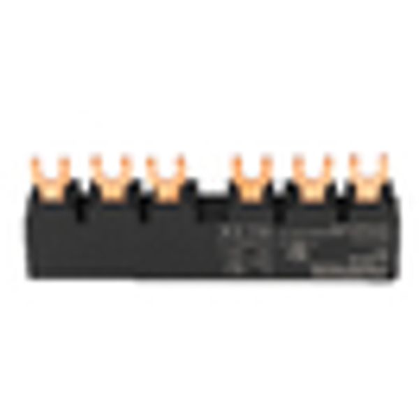 3-phase Busbar for 2xBE5, 45mm fork type UL certified image 2