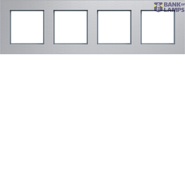 Cover frame 4-way horizontal, A.8, aluminium image 1