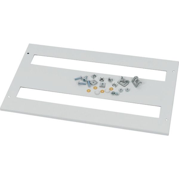 XMMC0806C Front cover, +mounting kit, for FAZ, vertical, HxW=200x600mm, grey image 5
