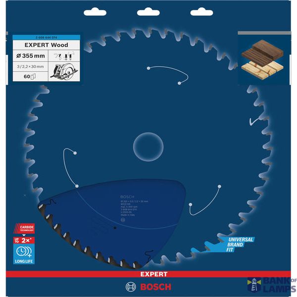 Circular saw blade Expert for Wood 355 x 30 x 3,0 mm, 60 image 2