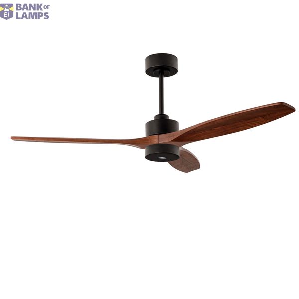 Fan Stem Evo ø1220mm Play Black with Dark Wood Blades image 1