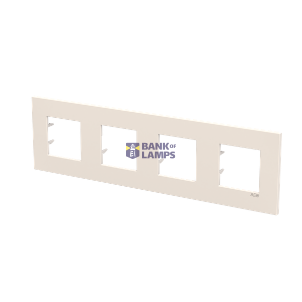 Frame 4-gang - ABB logo - White image 2