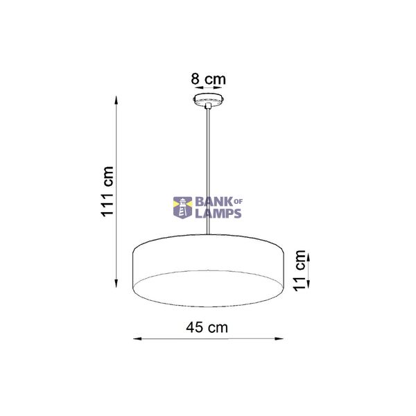 HANGING LAMP ARENA 45 BLACK E27 3X60W IP20 image 6